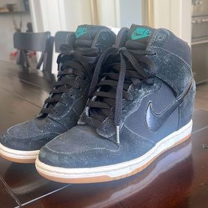 Nike Black Suede Wedges